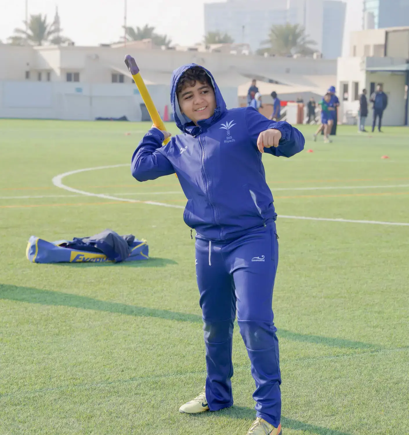 BISR Al Hamra student taking part in a sports lesson.