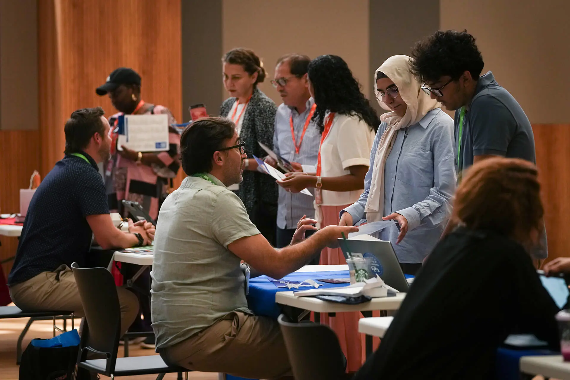 Teacher and pupils on campus at BISR