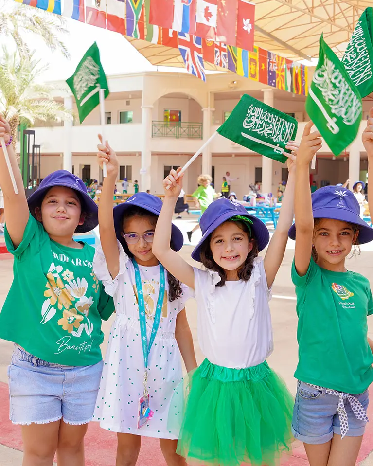 Students cheering at BISR